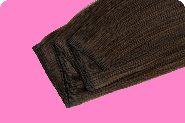 machine sewn weft