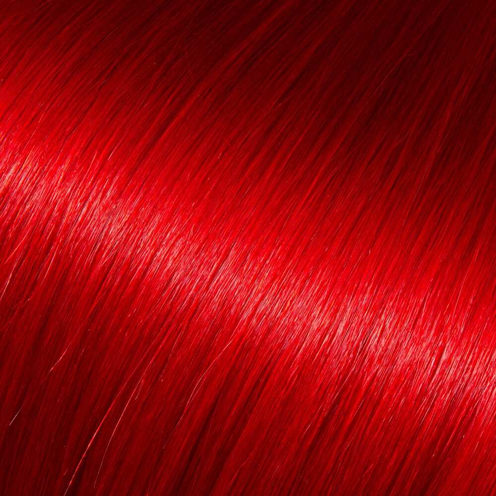 Red micro beads hair extensions, micro loop extensions Real Hair Red